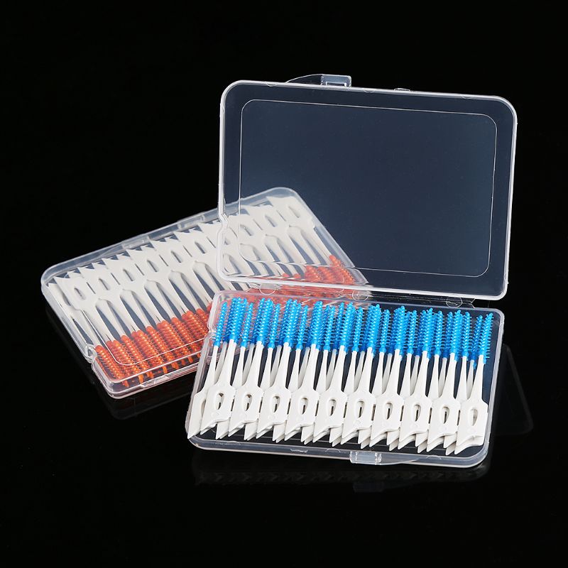 80 stk blød plast massage tandkød tandkød interdental børste massage tandstikker tandbørste tandtråd tandtråd pick tand