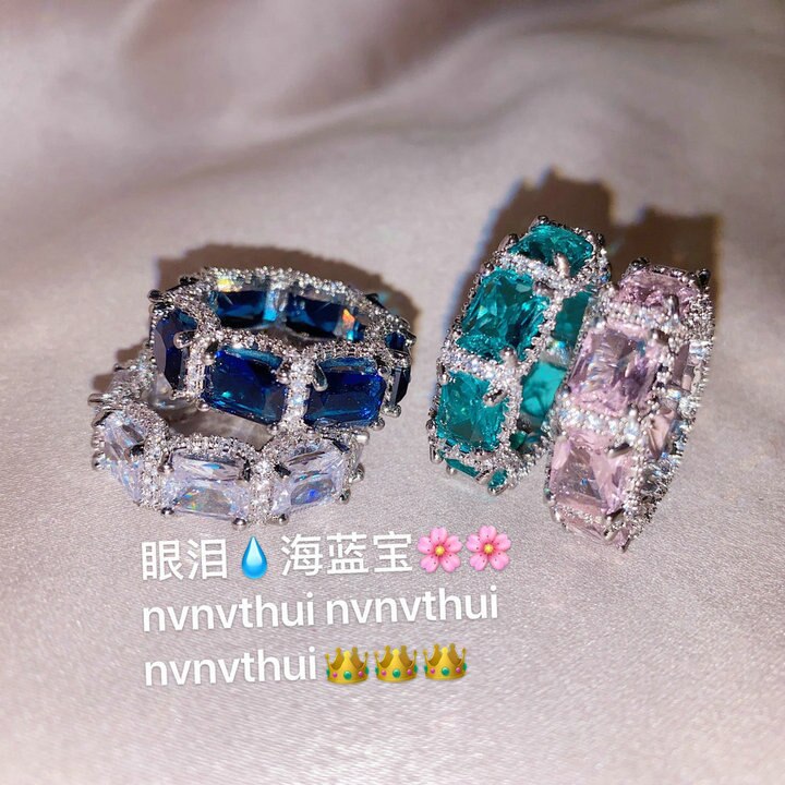 Exquisite Onregelmatige Stone Ring Zilver Kleur Luxe Party Wieden Engagement Ring Met Grote Zirkoon Sieraden 2022