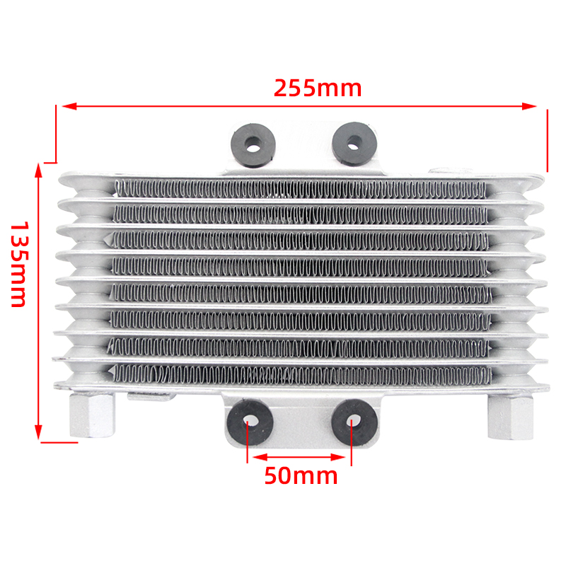 Radiador enfriador de aceite para motocicleta, motor de refrigeración de aluminio de 125ml para moto de cross ATV 125CC-250CC, adaptador enfriador de aceite para motocicleta