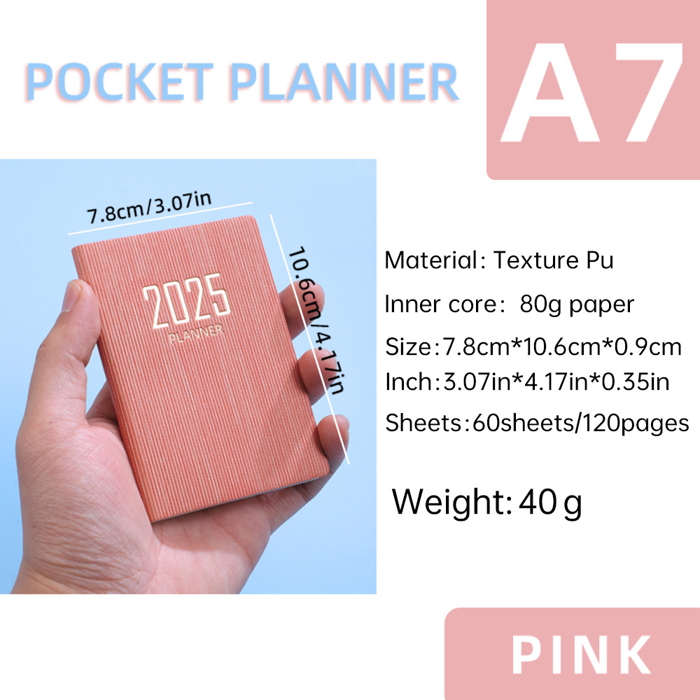 365 Days Planner Notebook Kawaii Diary Pocketbook Daily Weekly Planner Journal Notepad Schedule Agenda Organizer: Burgundy