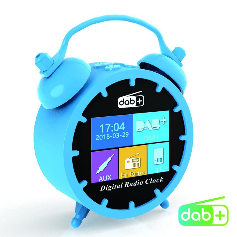 Radio despertador Digital DAB/FM, pantalla LCD a todo Color de gran tamaño, con Bluetooth y función de reproducción MP3 de tarjeta TF