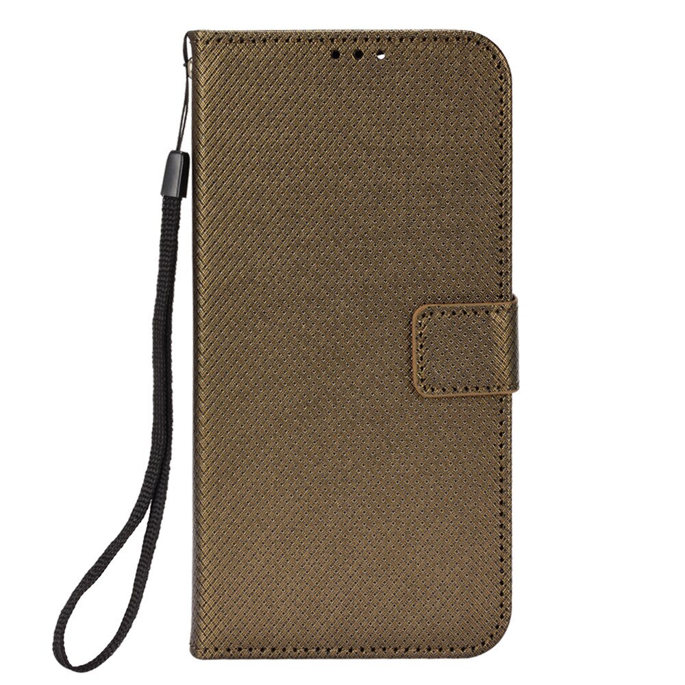 Voor Doogee S59 Luxe Flip Diamond Patroon Skin Pu Leather Wallet Stand Case Voor Doogee S59 Pro S 59 Telefoon tas: Doogee S59 Pro / copper