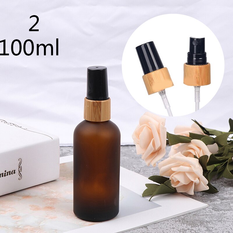 30/50/100ml Amber Glass Essential Oil Spray Bottles Atomiser Mist Sprayer Container: L2