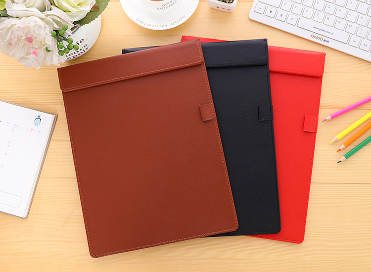 A4 Faux Leather PU Clipboard, Students Office Paper Folder, Restaurant Menu Clip Board Hotel Paper Folder Writing Pad