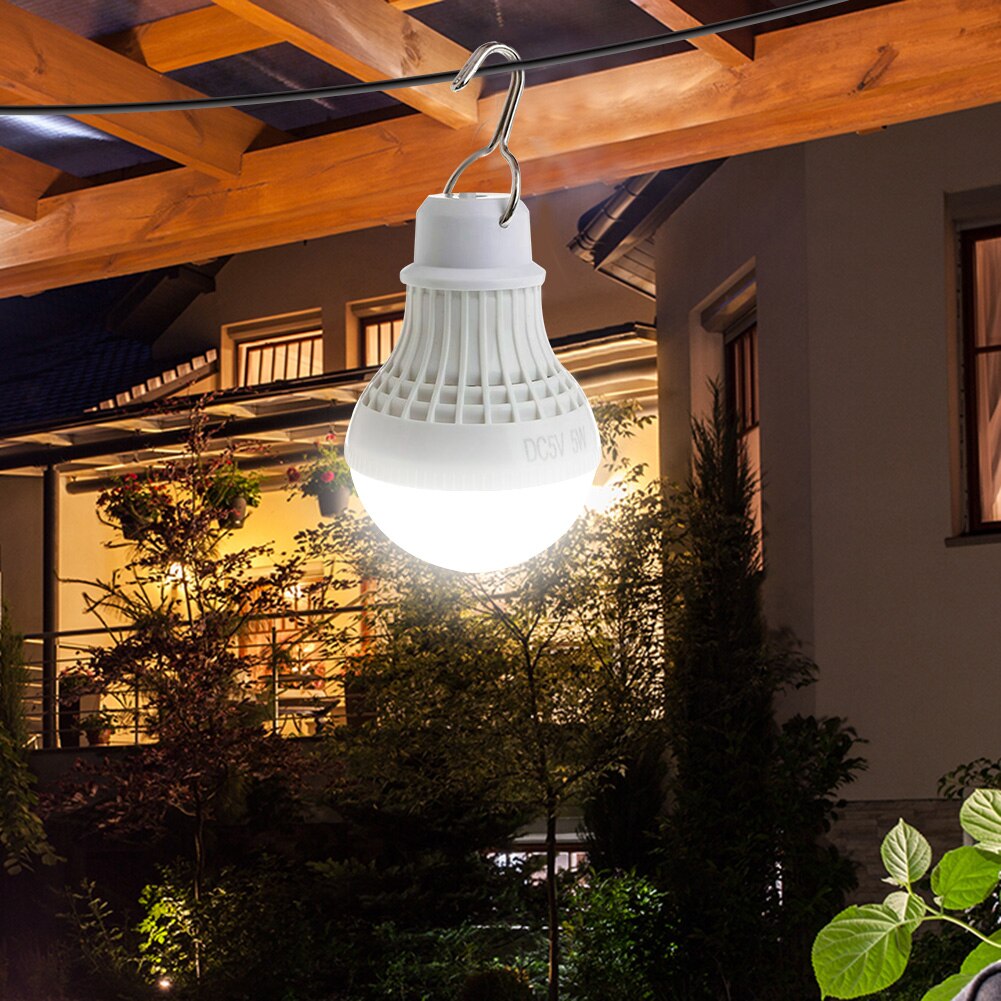 Practical 5W Portable LED Camping Bulb Light Durable Multi-functional Outdoor Tent Hanging Emergency Lantern Lamp