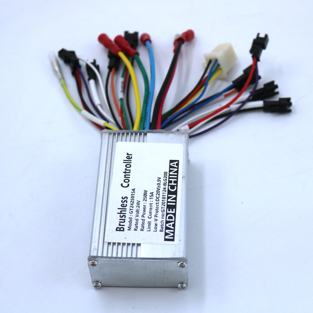 24V 250W Brushless DC motor controller E-bike controller dual mode sensor/sensorless bldc controller