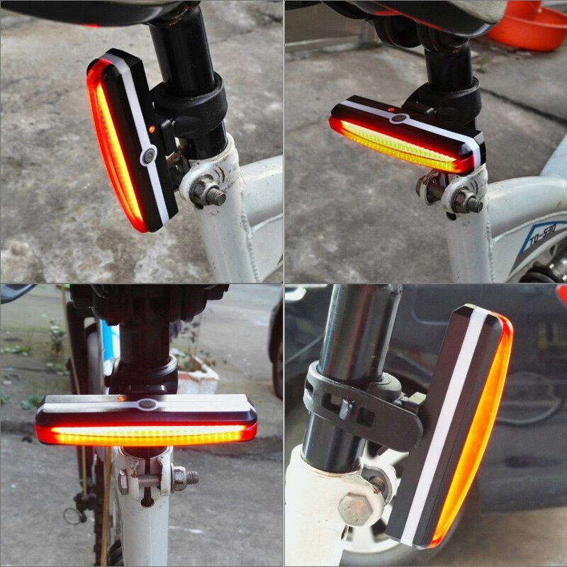 Fiets Light USB Oplaadbare Achterlicht Fietsen LED Zaklamp Achterlicht Waterdicht Fiets Achterlicht Terug Lamp Voor Fiets