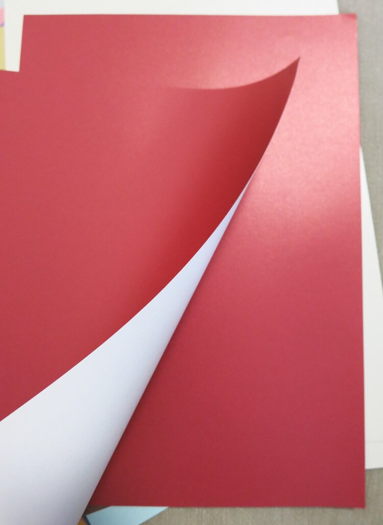 A4 120g Single sided Pearl Color Paper Print Paper Handicraft Paper: 120g Red
