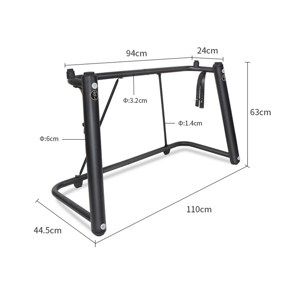 Keyboard Stand U Style Thickening Metal Tube Strong Durable for Electronic Digital Piano Adjustable Heavy-Duty Brace Rack Holder