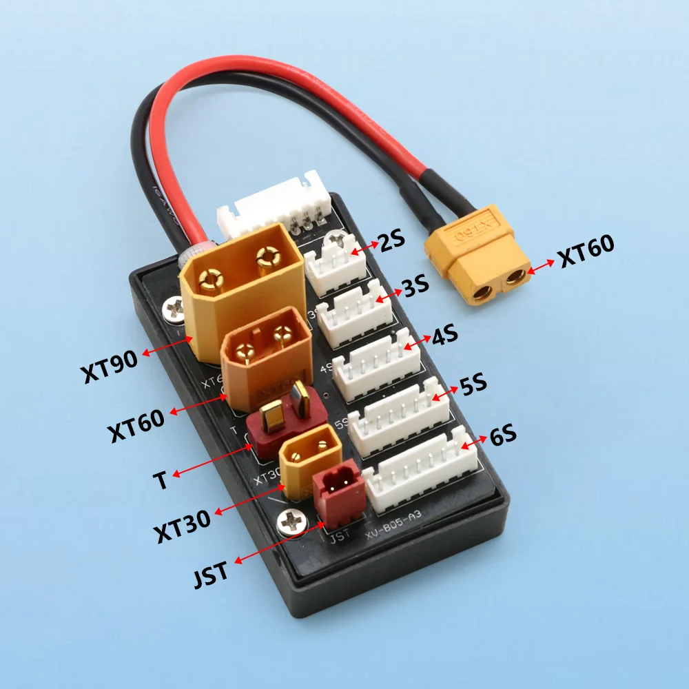 Xt30 Xt60 Xt90 Jst T Connector Lipo Acculader Board 2-6S Opladen Board Voor Imax B6 B6ac Idst Q6 Lite Balanslader
