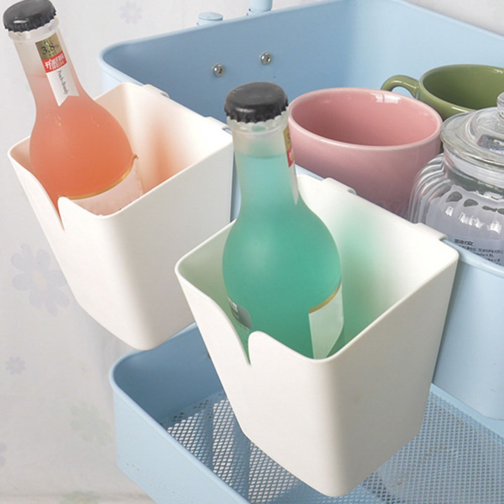 3PCS Multi-purpose Hanging Basket Plastic Hanging Bucket Storage Hanging Barrel for Home Kitchen Room