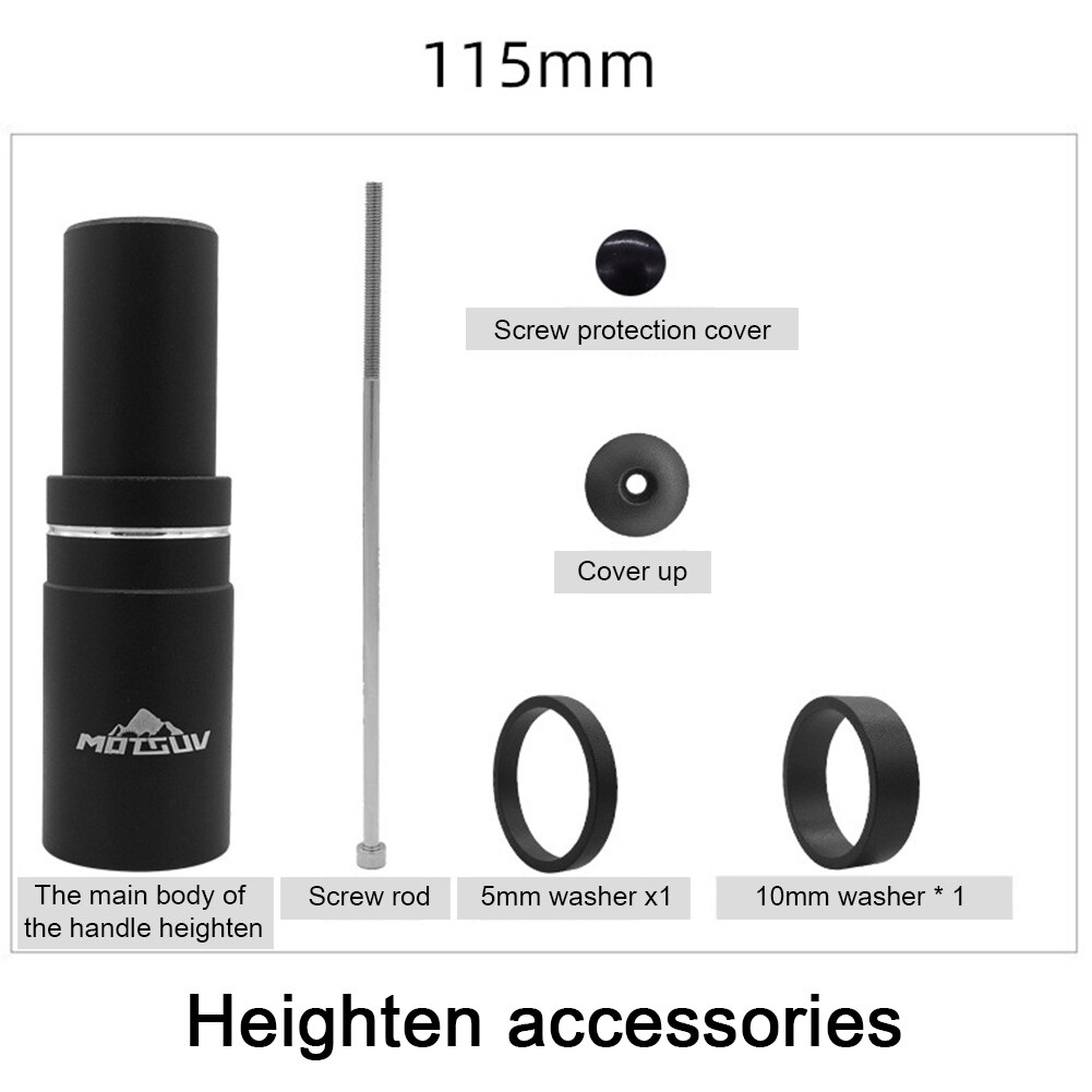 MOTSUV Seatpost Mount Ring Bike Accessories Bike Stem Riser MTB Bicycle Fork Stem Extender Handlebar Head Up Adaptor: 115mm
