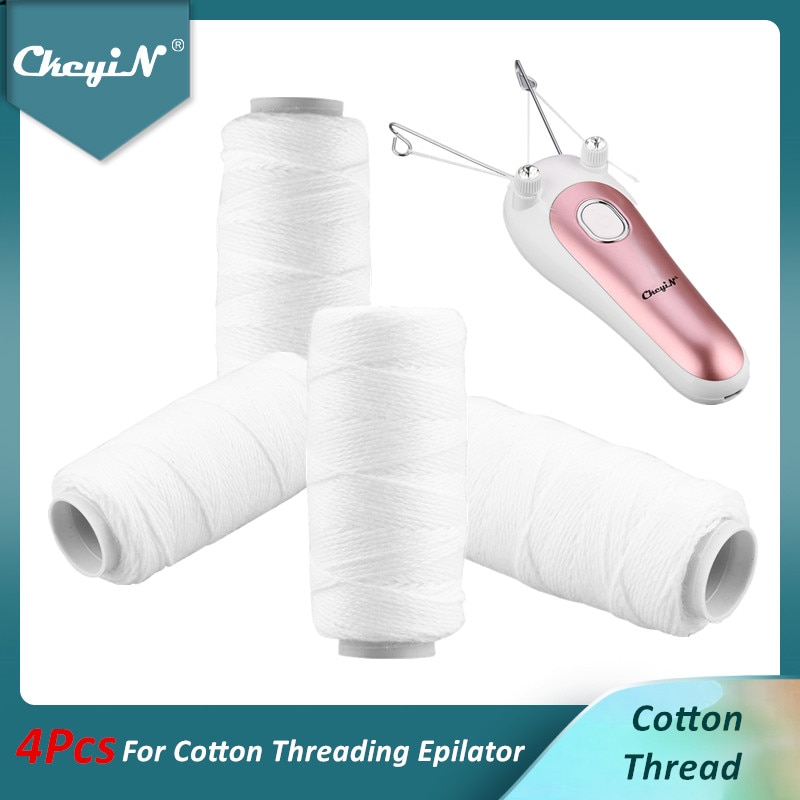 CkeyiN 4/8 Spools Thread for Cotton Threading Facial Hair Remover Epilator Trimmer Electric Hair Removal for Women 52
