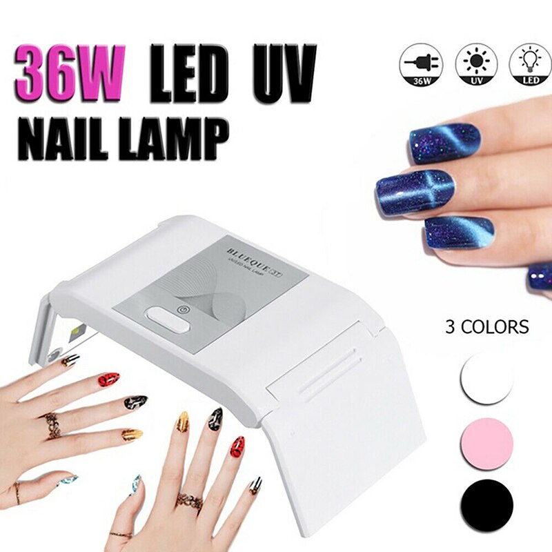 Blueque Opvouwbare 36W Led Uv Nagellak Nail Droger Lamp Gel Acryl Curing Licht Kit Nail Art Voor Manicure gel Nail Lamp Vernis