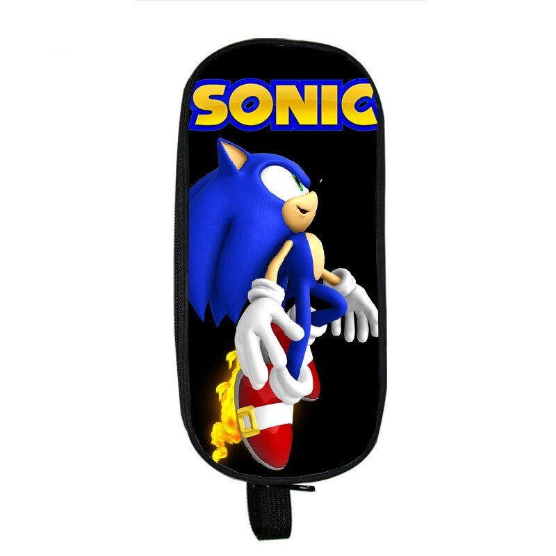 Sonic nowy dwuwarstwowy piórnik dla dzieci studenci piórnik na prezenty dla dzieci śliczna torba na materiały piśmienne chłopcy dziewczęta piękny pokrowiec na długopis: 11