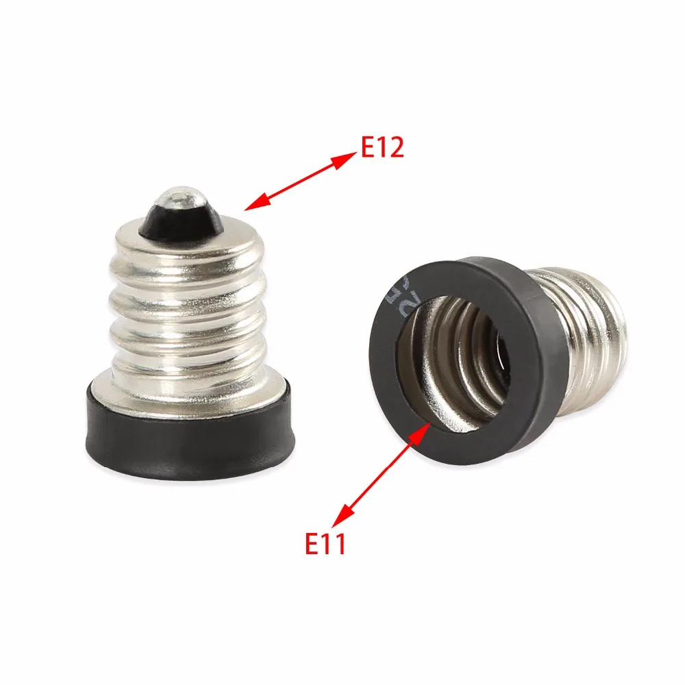 6 Stuks E11 Tot E12, E12-E11 Kandelaar E12 Tot Mini Kandelaar E11 Gloeiende Halogeen Cfl Led Lamp Socket Lamphouder Adapter