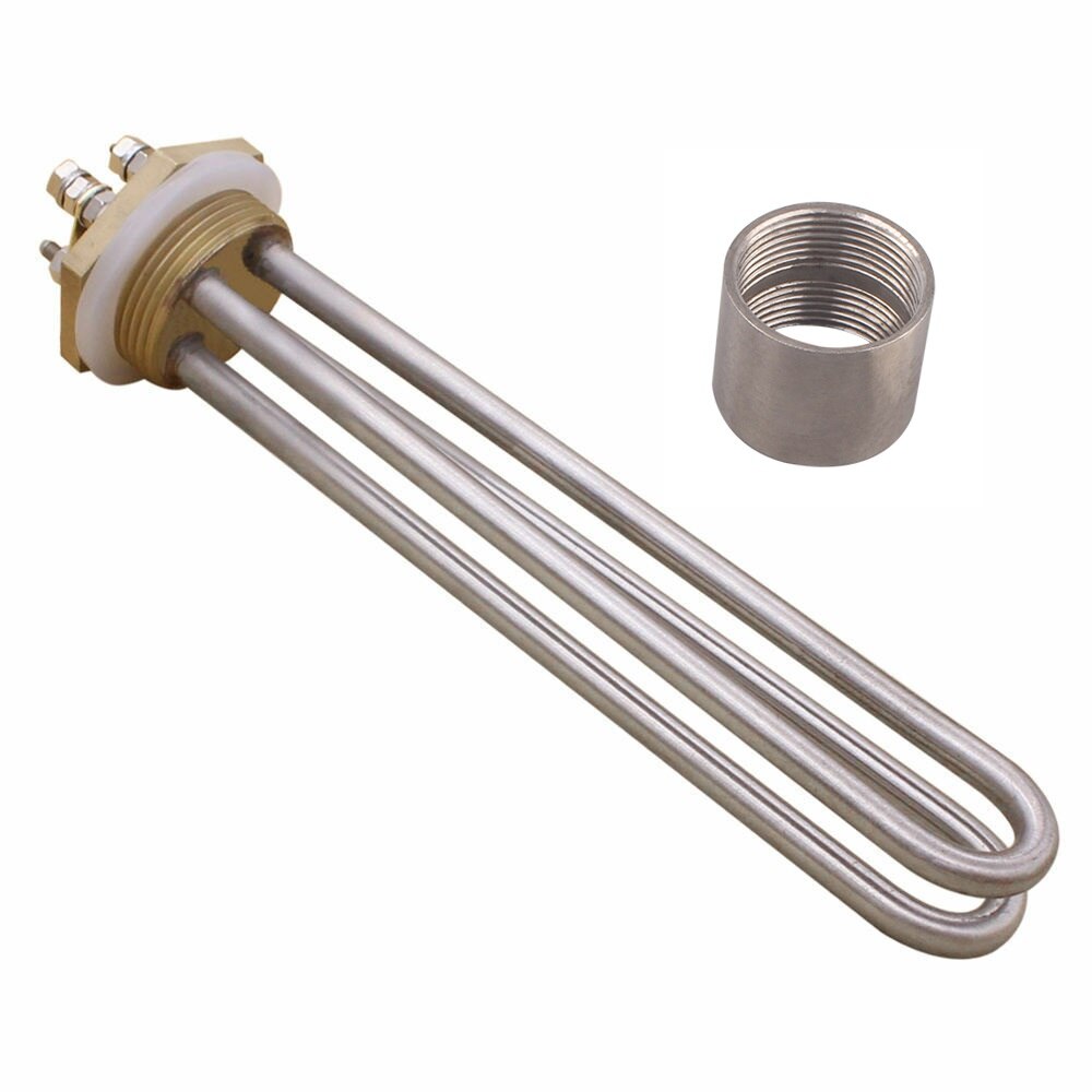 AIICIOO DN32 Tubular Water Heater Element Immersion Heaterfor Homebrewing SUS304 1.25inch BSP 24V 36V 48V: 36v 1200w / with accessories