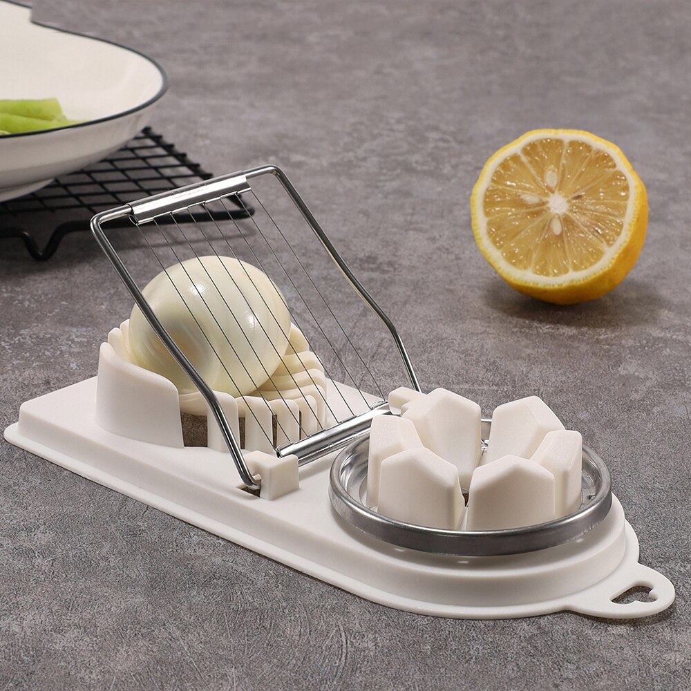 ZOSEIL 2in1 multifunktional rostfrei Stahl Ei Slicer Pro Kochen Eier Cutter Splitter Teiler Küche Spielereien Heimat Zubehör