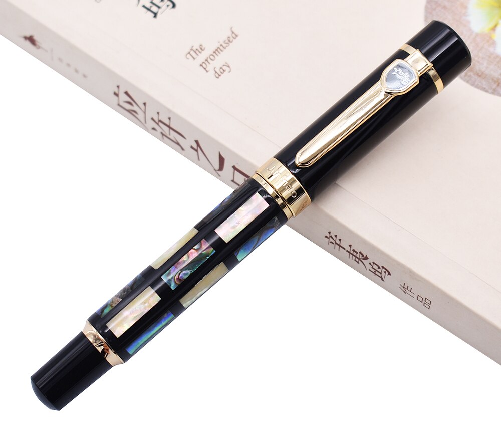 Jinhao Fountain Pen Bright Pearl Green Sea Shell Pattern , Medium Nib Writing Pen Big Size Business Office School Supplies