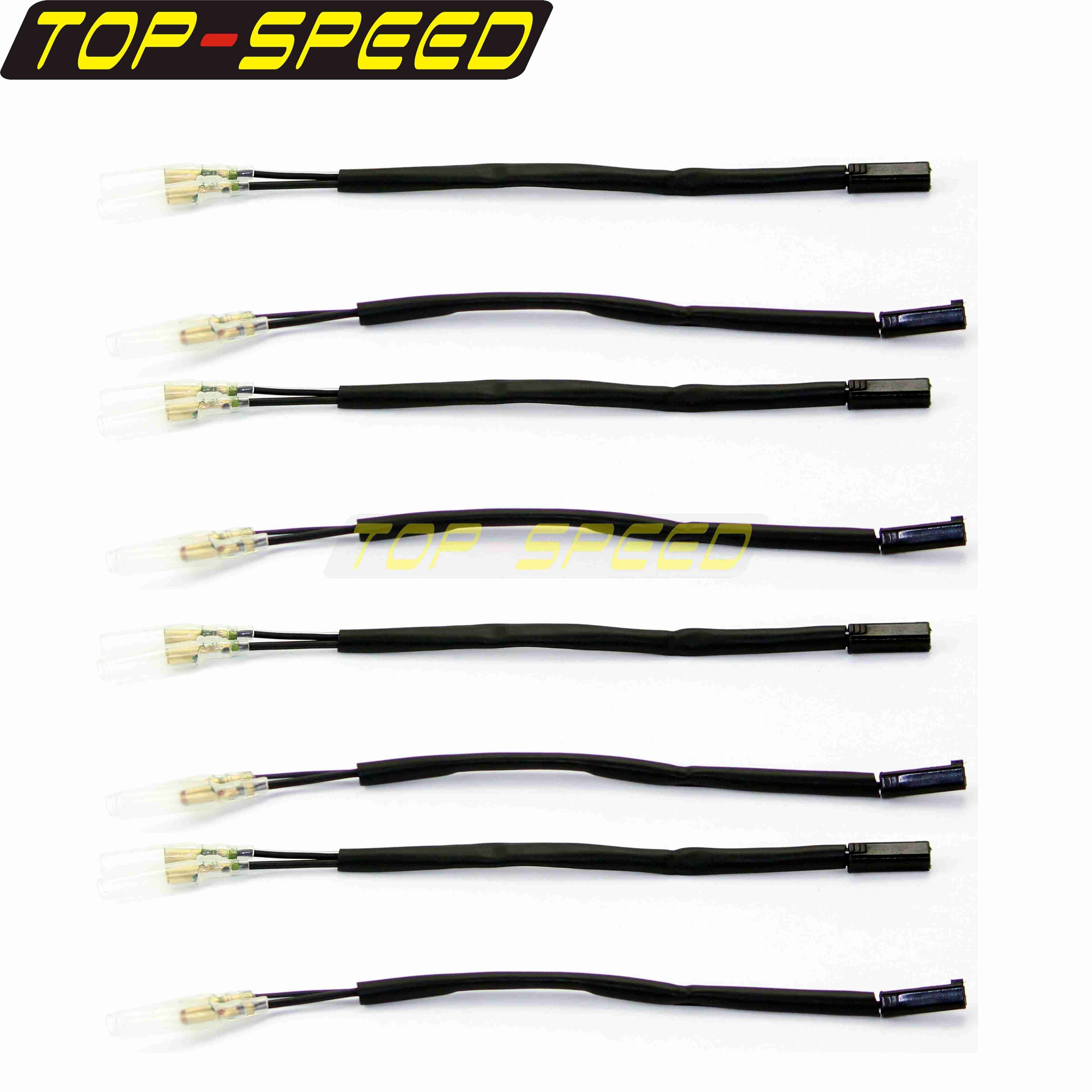 Adaptateurs de prise de fil de clignotant avant et arrière pour Suzuki, adaptateur de fils, connecteur de plomb, faisceau de câbles GSXR GSF SV DRZ TL: 8pcs
