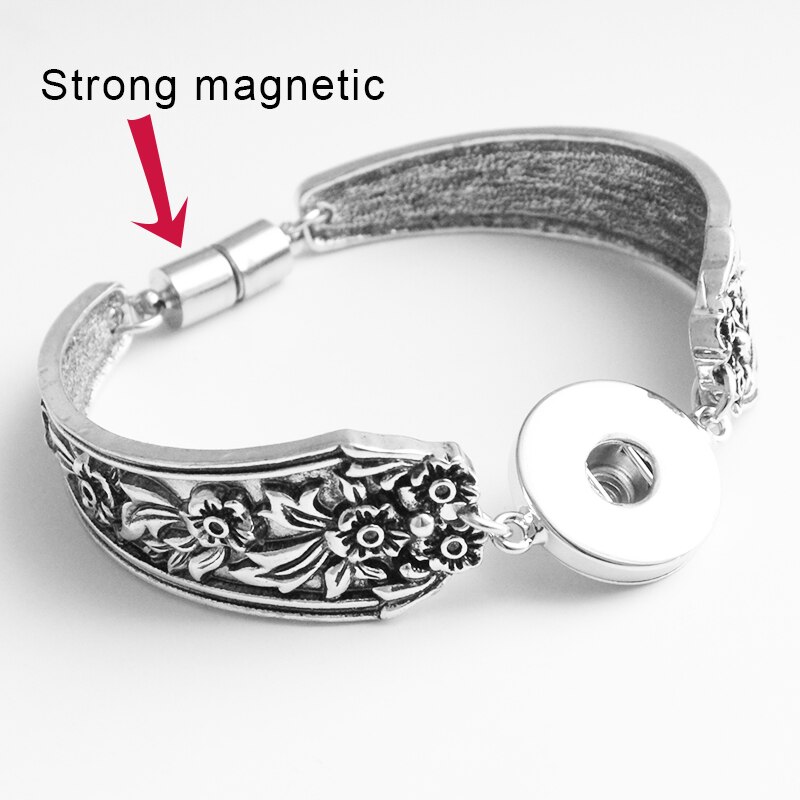 18mm metalen drukknoop armbandjes bobosgirl  nf1561: B