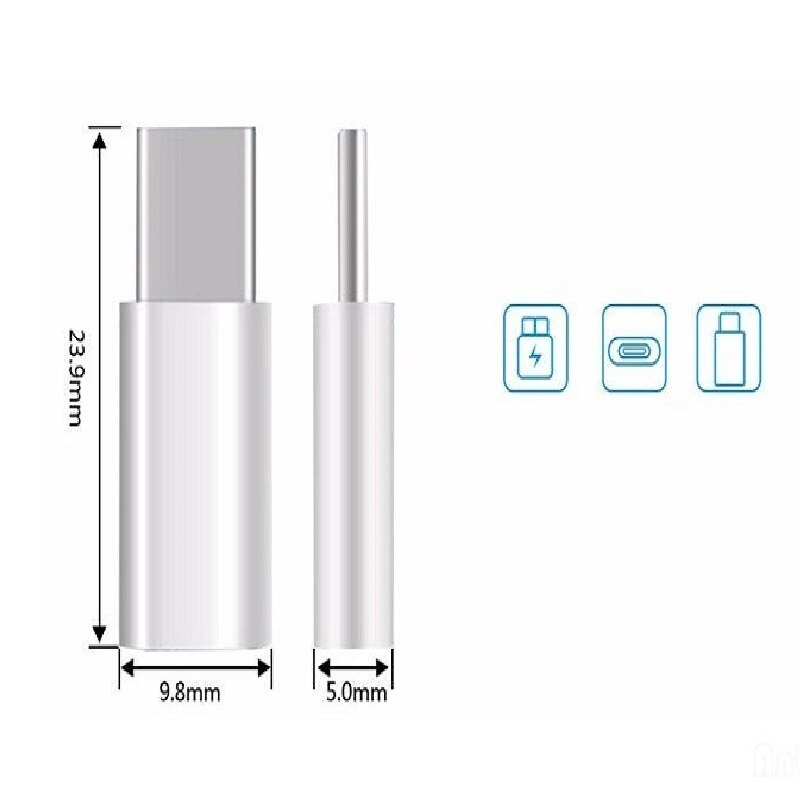 universell usb 3.1 type-c mannlig kontakt til mikro usb kvinnelig omformer usb-c dataadapter type c enhet svart