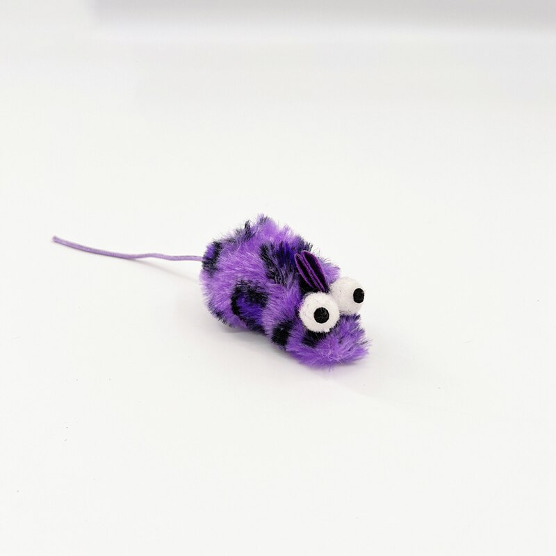 Simulation Maus Katze Spielzeug Lustige Weiche Katzenminze Plüsch Maus Klang Quietschende Spielzeug für Katzen Beißen Widerstand Interaktive Kätzchen Haustier Spielzeug: Süssigkeit Violett