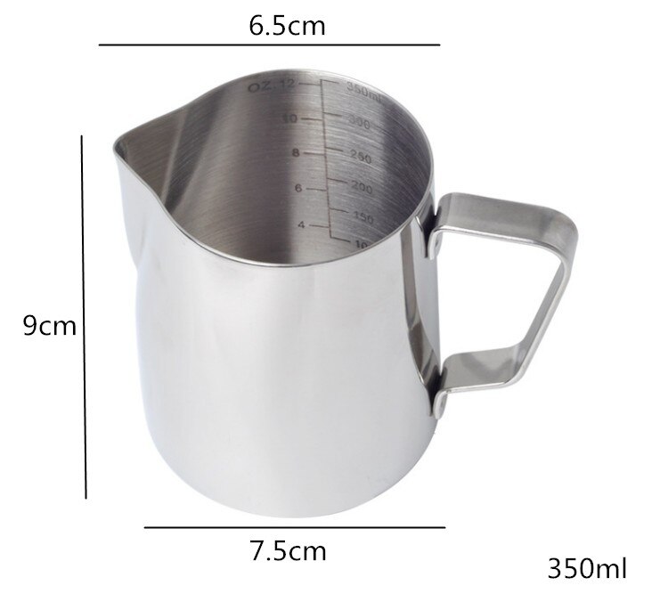 Rostfritt stål kaffestenciler kopp krans krukkonst baristaverktyg kaffetillbehör lättsam kaffestencilform: Mönster  c 350ml