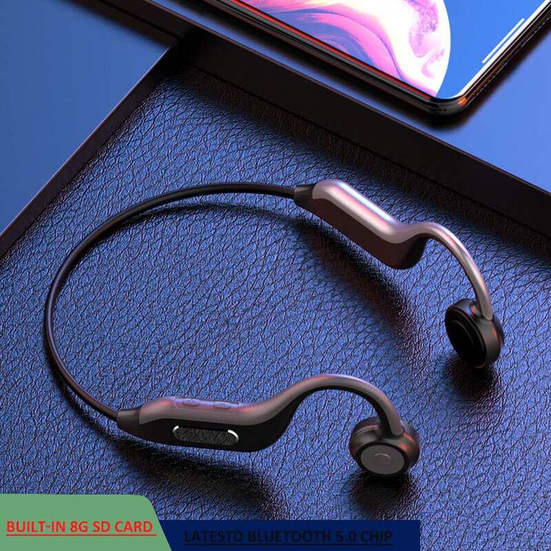 GGMM Original Bluetooth 5.0 Headphones Latest Bone Conduction Headset Built-in 8G Memory Card IPX67 HD Mic Sports Earphones: Default Title