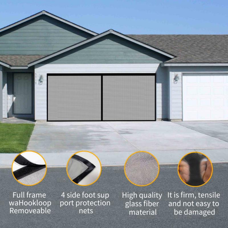 Moustiquaire de porte de Garage, Textile de maison, filet anti-insectes sans couture, facile à installer et à utiliser
