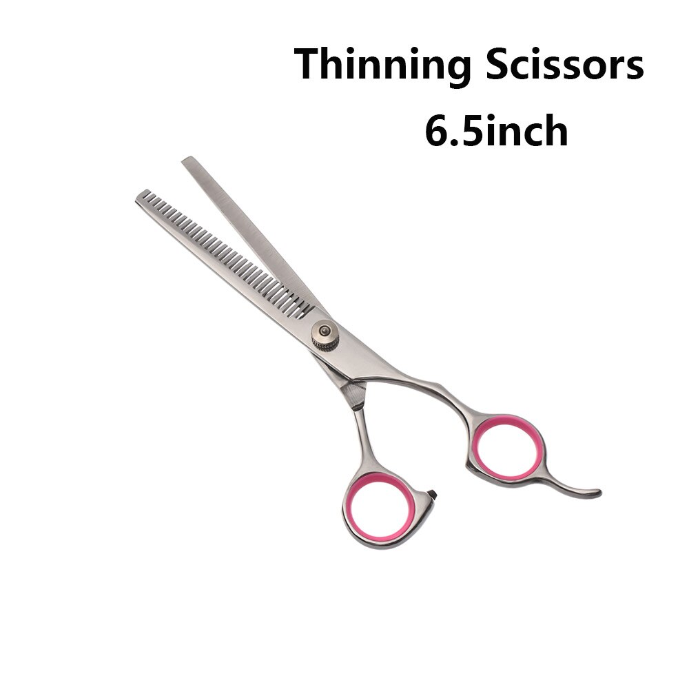 Sharp Blades Stainless Steel Dog Grooming Thinning Scissors Thick Hair Fur Ear Face Coat Trimming Pet Shears: 6.5inch-Thinning