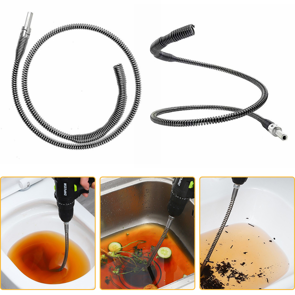 Toilet Kitchen Bathroom Drain Dredging Spring Sink Cleaner Sewer Dredging Tool Kitchen Drain Snake Spring Pipe Dredging Tool