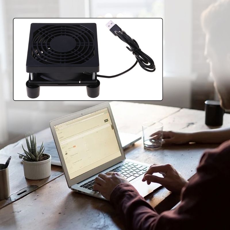 Cooling Fan DC 5V USB Power Supply Quiet Fan for Router TV Set-Top Box Radiator Cooler DIY Repair Parts 9cm/12cm