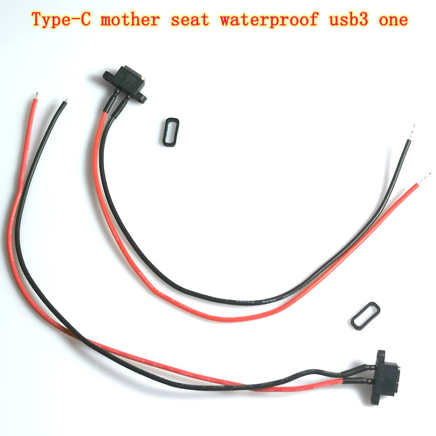 1-10 kpl usb c-tyypin vedenpitävä liitin hitsauslanka naarasliitin c-tyypin portin latausliitäntä liitin hitsauslangalla