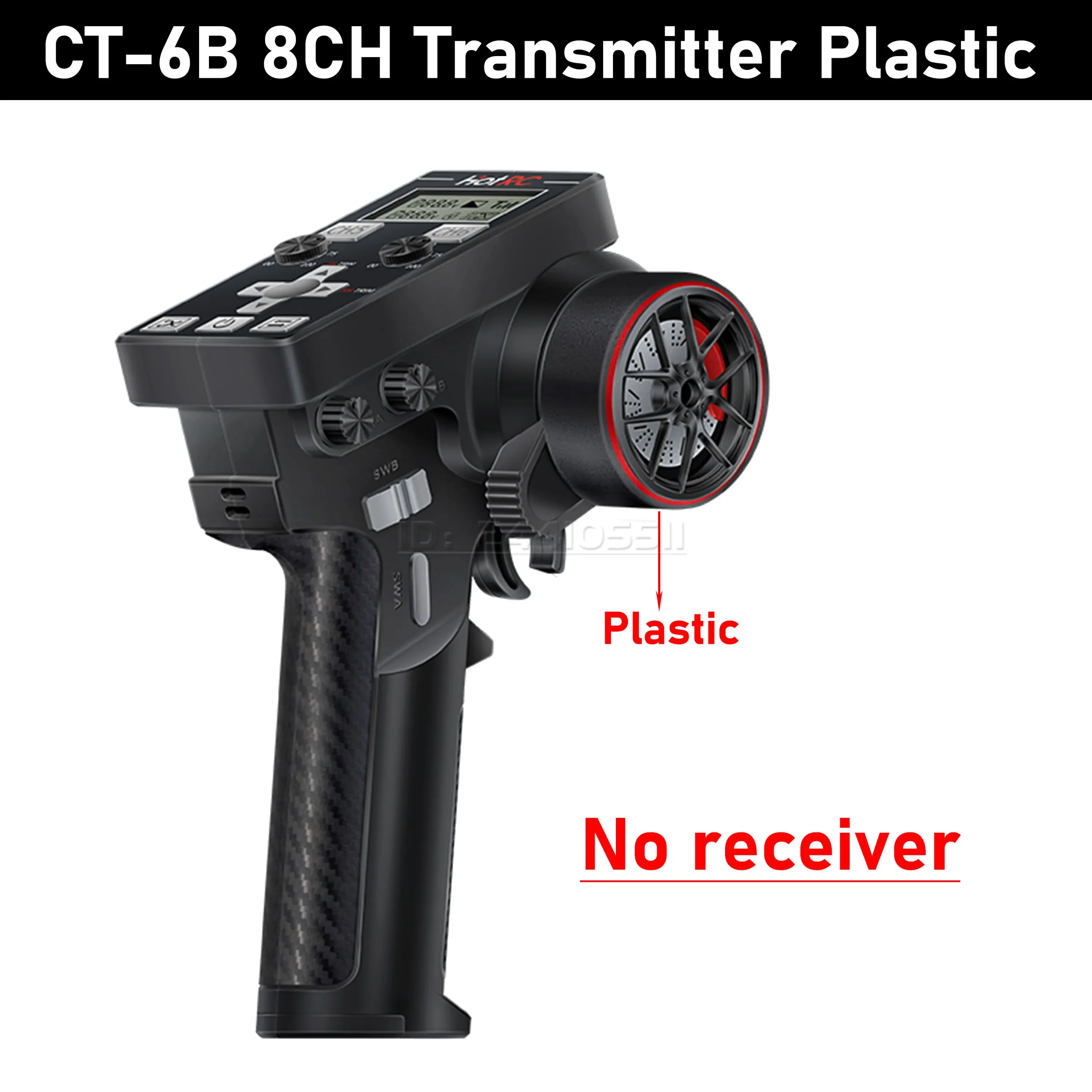 HOTRC 8CH 10CH CT-6B CT-8B 2.4G Transmitter Remote Control Gyro F-04A F-06A F-08A F-01AT Receiver for RC Cars Boat Tank Toy: WHITE