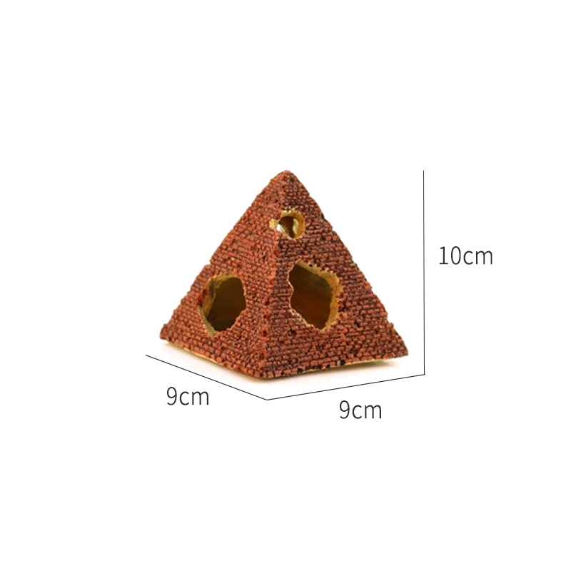 Hars Reptiel Verbergen Grot Terrarium Decoratie Hagedissen Slang Schildpad Onderdak Verbergen Rest Grot Reptielen Doos Aquarium Landschap Decor: Oranje