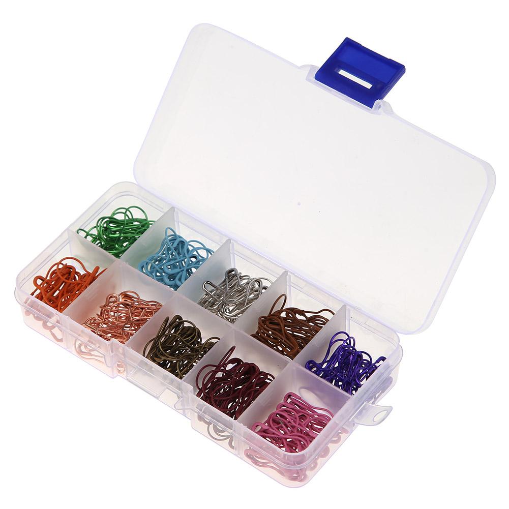 100/300 stk blanding farve kalebass form sikkerhedsnåle metal klips kalebass pinde strikning korssting markør tag pins klips