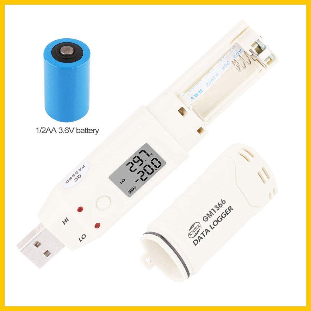 Mini Digital Data Logger Temperature Humidity Usb Logger Smart Sensor Thermometer Hygrometer-30~80C(-30~176F) GM1366-BENETECH