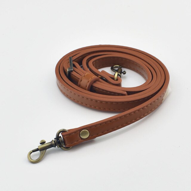 1.2cm Width PU Leather Bag Strap Shoulder Bag Adjustable Band Handle For Handbag Long Belt DIY Accessories Black KZ0012: Camel-Brushed buckle