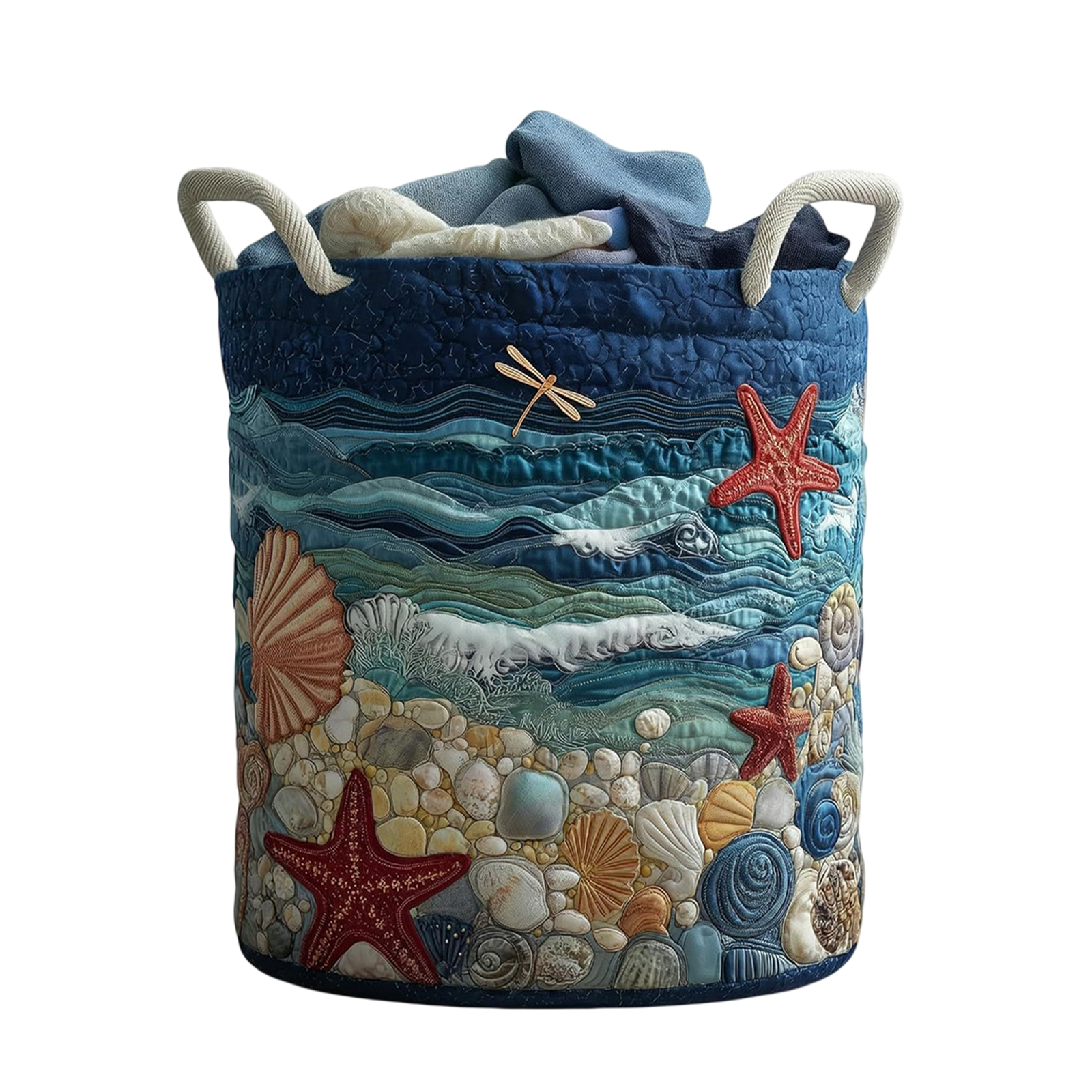 Gestikte wasmand met handvat, boho kledingopbergmand, vintage stof, bloemenopbergmand voor kinderkamer en wasruimte: Brons