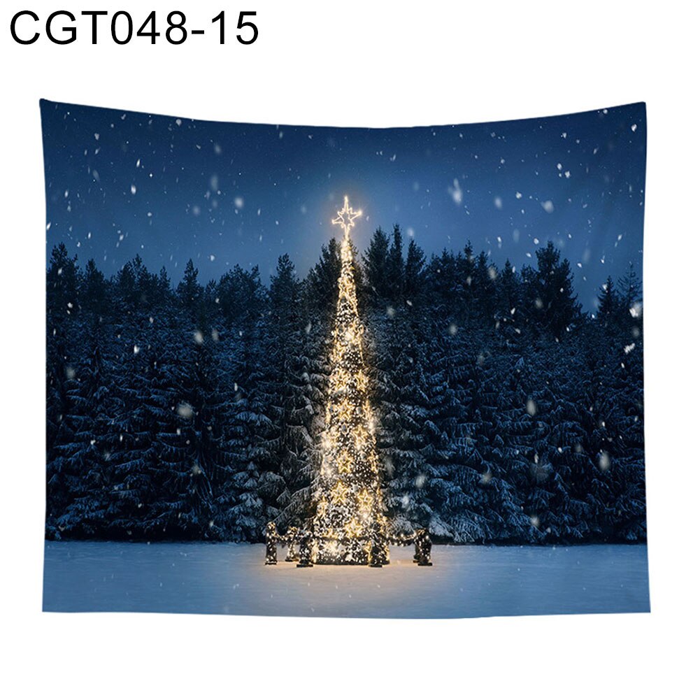 Kerst wandtapijt kerstboom print wandtapijt tapijt tafelkleed slaapkamerdecoratie achtergronddoek tapisserie: 15