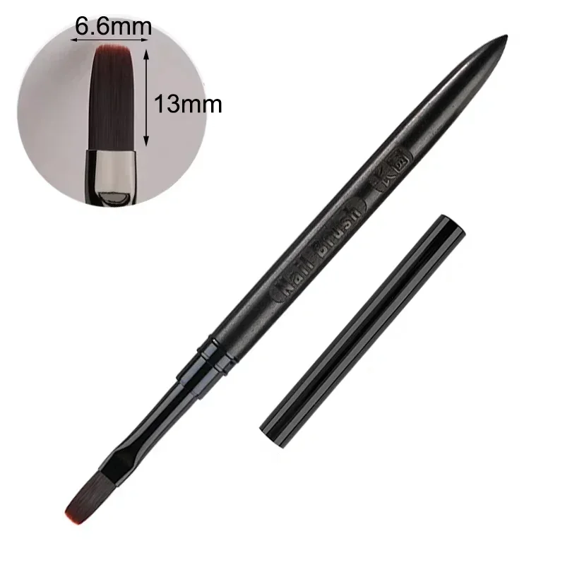 Pincel para pintar Gel de madera, arte de uñas para extensión de punta de Gel, accesorio de constructor acrílico, pinceles para decoración de uñas, cepillo para uñas de Gel UV para manicura: Marfíl