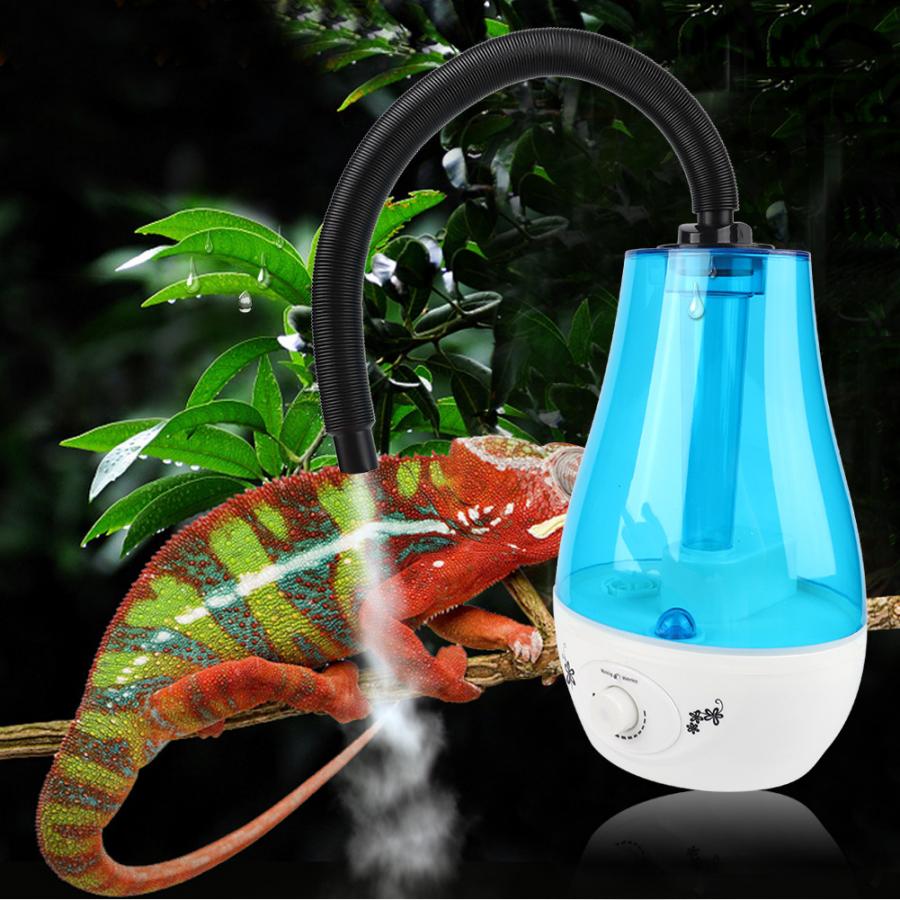Humidificador portátil de 3L para reptiles y anfibios, generador de niebla súper nebulizador, terrario silencioso, humidificador de lagarto