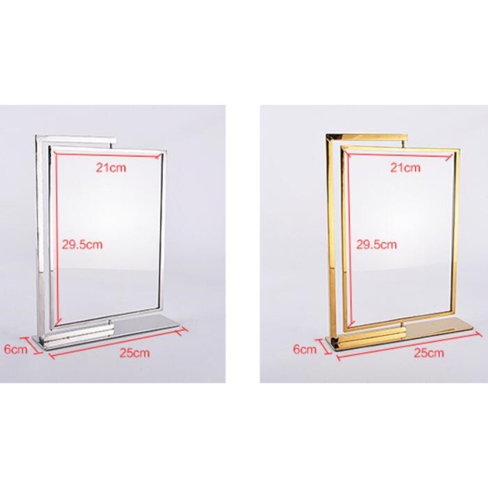 360 Free Degree Rotation A4 Double-sided Poster Cafe Table Sign Advertising Desk Display Stand Rack