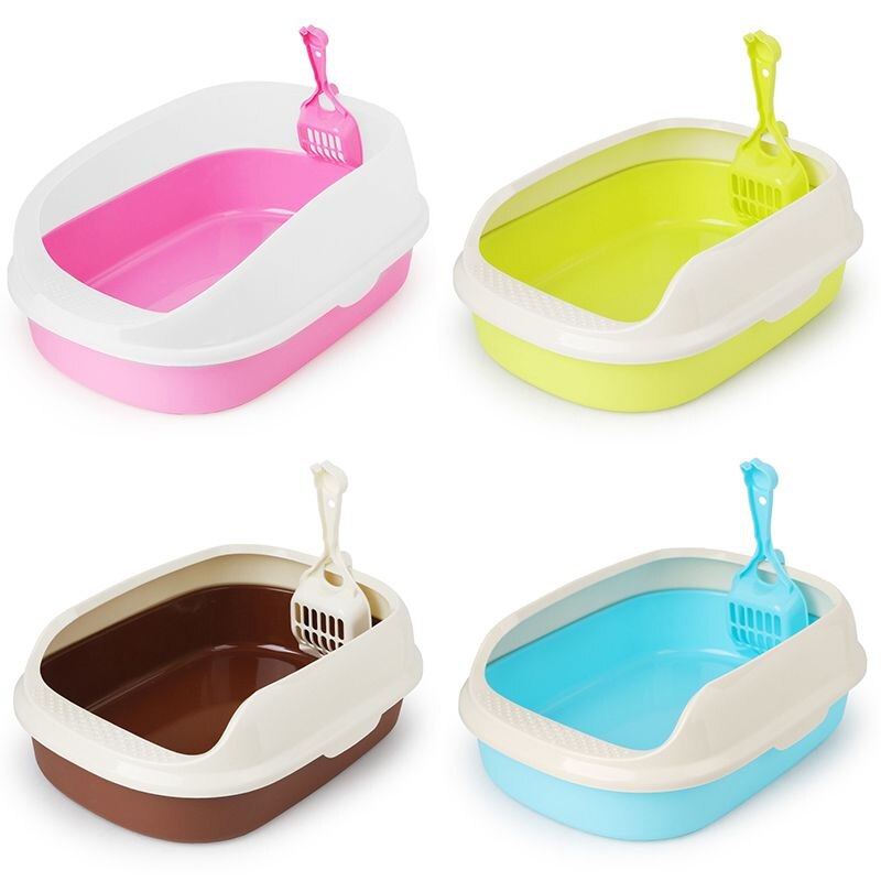 Bac à litière en plastique pour chat et chien, bac à litière, pour animaux de compagnie, anti-éclaboussures, accessoire d'intérieur pour chiot et chat