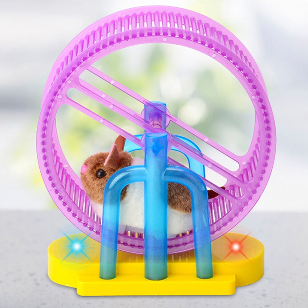 Hamsters para correr inteligentes, Material seguro, música, plástico, eléctrico, LED, multifunción, luces geniales jaula carrera