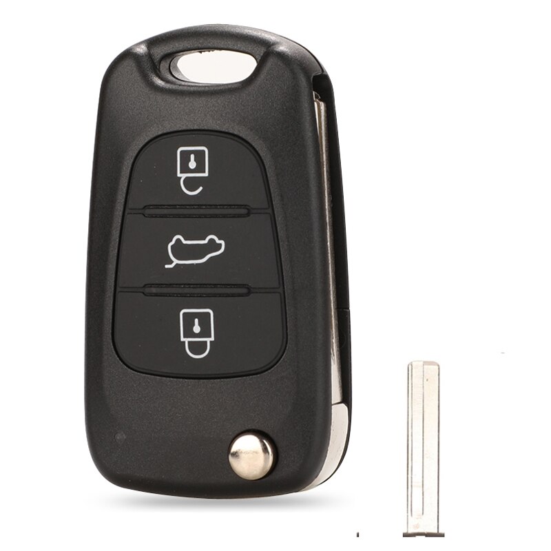 Jingyuqin 3 botones remoto clave Shell para HYUNDAI I30 IX35 para Kia K2 K5 las llaves del coche en blanco cubierta de la Caja: Azul / 2 Botones