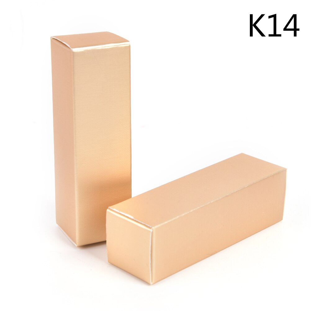 10 Stks/partij Lippenstift Buis Diy Verpakking Doos Lippenbalsem Buis Verpakking Kartonnen Doos Kleurrijke Kraftpapier 25*25*88Mm: K14