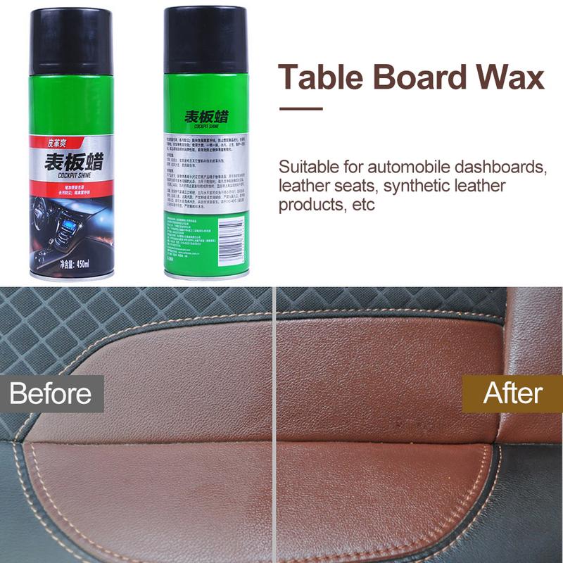 450ml de limpieza Interior del coche herramienta de depilación con cera de cuero Interior asiento panel dedicado renovación agente limpiador