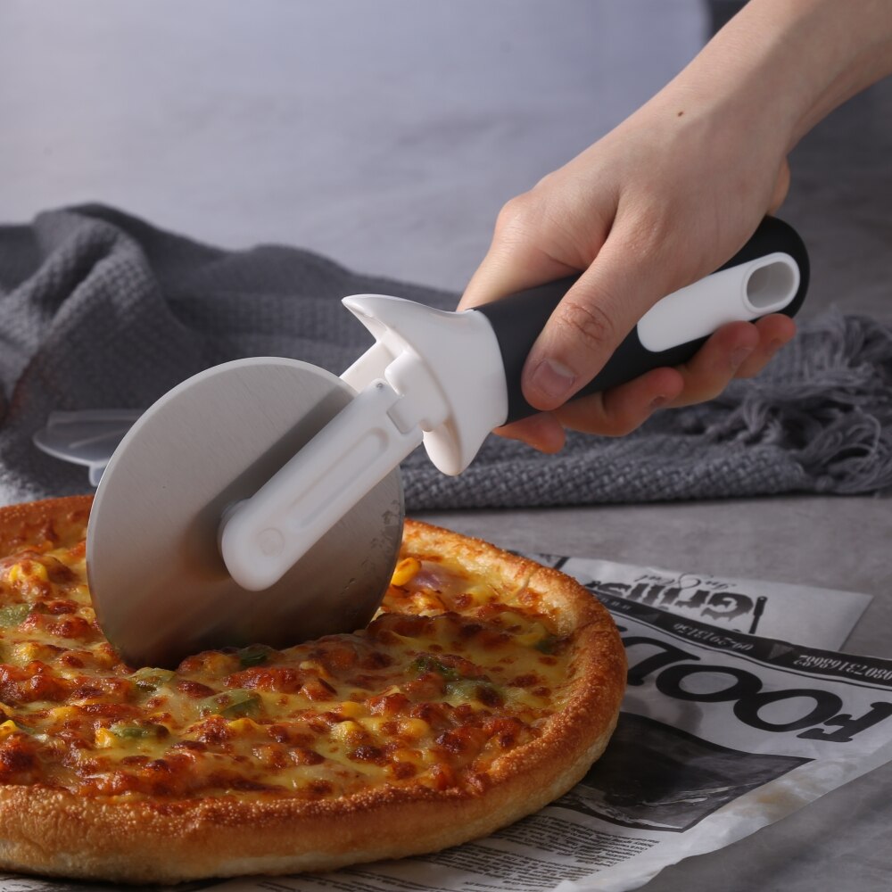 Stainless Steel Pizza Cutter,Pizza Wheel Slicer， Cake Bread Pies Round Knife， Kitchen Cutting，pizza wheel
